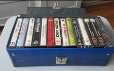 CASE OF OLD CASSETTE TAPES VARIOUS MUSIC COLLECTION VINTAGE