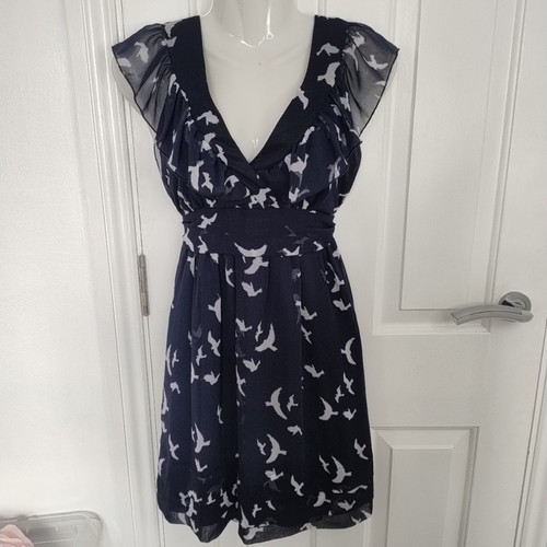 Purple navy blue fit flare - navy, &