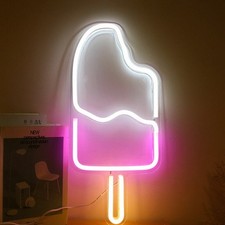 USB/Battery LED Neon Sign Light Wall Hanging Kids Bedside Lamp Lighting Decor UK
