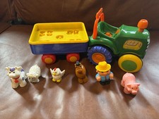 Kiddieland Farm Tractor & Trailer Old McDonald Complete Sound with All Animals 