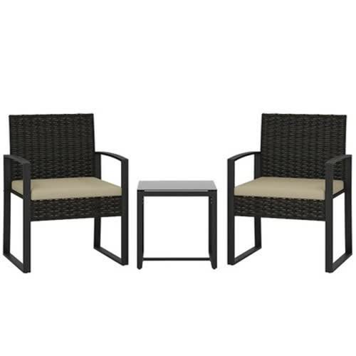 Piece rattan bistro set - rattan,