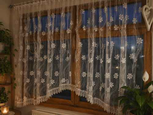 White embroidered voile - white,