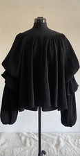 *Brand New* - May by Shining Star - Puff Bubble Sleeve Blouse - Black - M/L
