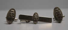 Vtg Tie Clip Bar & Cufflinks
