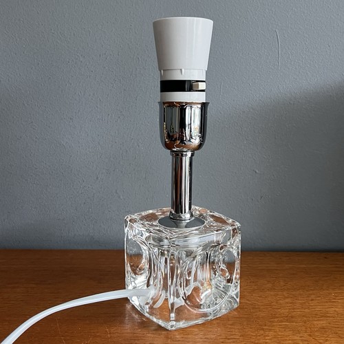Vintage glass cube small - small, table