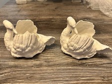 Pair Of Vintage Staffordshire Fine Bone China Swans