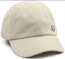 BNWT FRED PERRY Mens Cream White Pique Classic Baseball Cap BNWT 