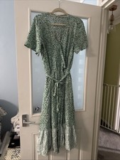 M And Co Ladies Long Cotton Dress Short Sleeved Size 20