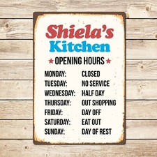 Funny Opening Hours Kitchen