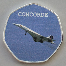 Concorde Commemorative Coin ( 999 Silver Plated ) British Airways Supersonic Jet
