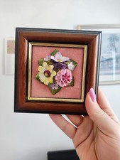 Retro framed bone china floral