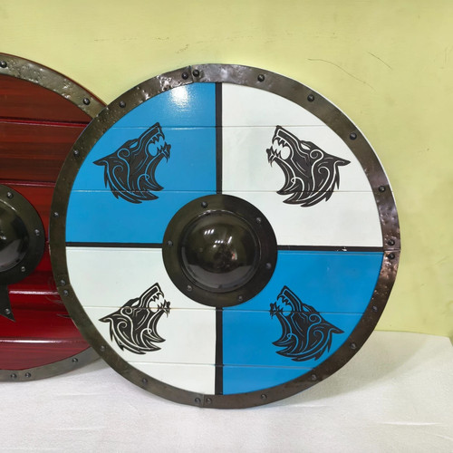 Round medieval wood steel - round,