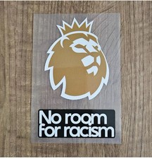 2025-2026 Premier League Gold Lion & No Room For Racism Patch Badge Iron-On