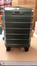 Hard Shell PC+ABS Cabin Suitcase 4 Wheel Travel Luggage Trolley 20 inch Green