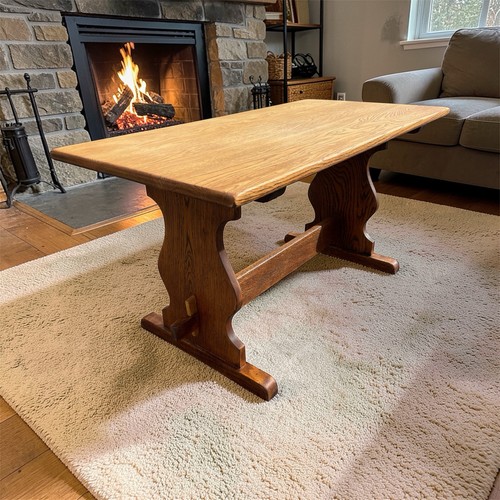 Vintage oak coffee table - vintage,