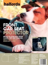 Halfords Front Car Seat Protector for travelling with dogs and pets