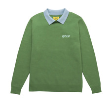 Tyler The Creator's GOLF WANG Galaxy Logo Collared Sweater 'Light Blue/Green'