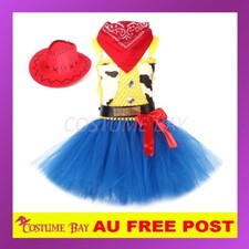 Kids Jessie Cowgirl Toy Story Book Week Fancy Dress Up Tutu Skirt Costumes AU