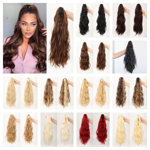 Long curly wavy ponytail - curly,