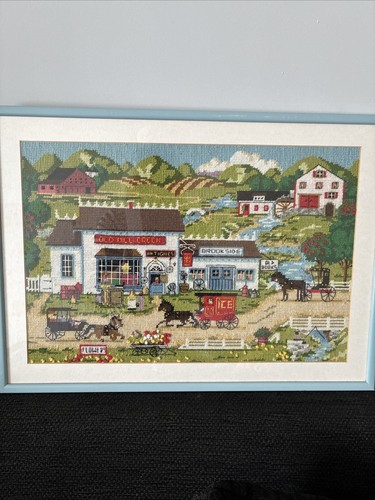 Vintage framed tapestry - vintage,
