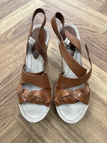 Hush puppies tan leather wedge - puppies,