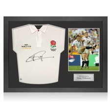 Jonny Wilkinson Signed England Rugby Jersey. Icon Frame