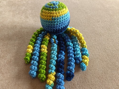 Handmade crochet octopus - handmade,