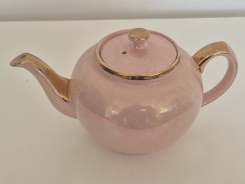 Sadler pink and gold - gold, teapot