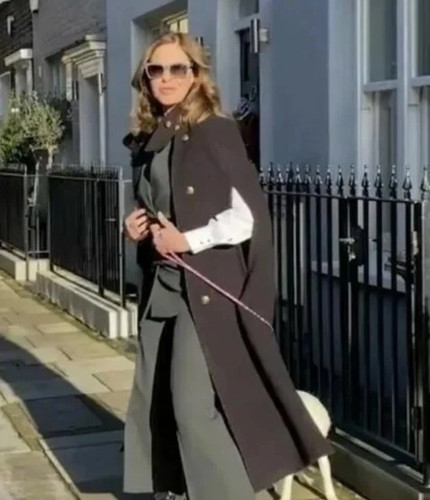 Zara cape poncho coat - zara,