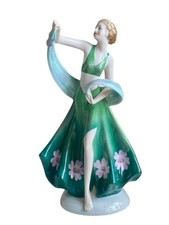 Art Deco German Porcelain Dancing Lady Fasold & Stauch circa 1930