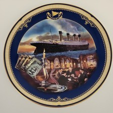  Bradford Exchange Titanic Plate The Smoking Room~ Queen Of The Ocean 1999