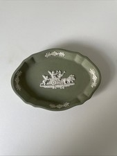 Vintage Green Jasperware Wedgewood Pin Dish
