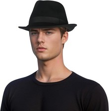 100% Wool Felt Fedora Hat for