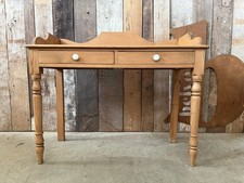 Antique Early Victorian Pine Washstand Dressing Table Hall Console Table, c1830