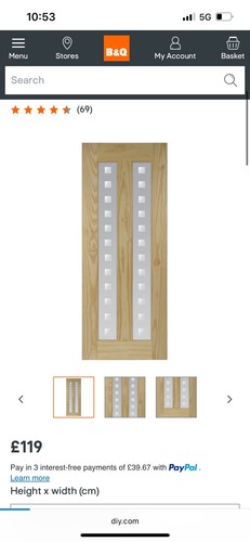 Clear pine door panel - clear,