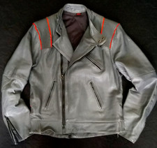 1980s RETRO " KETT " LEATHER MOTORCYCLE JACKET - M - VINTAGE CAFE RACER BIKER