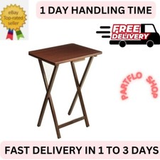 M.ainstays Indoor Single Folding TV Tray Table - Walnut L 19 x W 15 x H 26