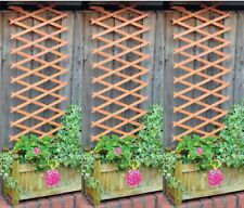 Garden Wooden Expanding Trellis 3pc Outdoor Plant Flower Support Panel Wall