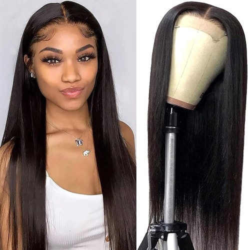 Straight lace front wigs - straight, human