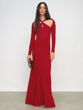 Reiss Womens Red Maxi A line