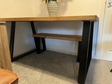 Antique Oak With Bench & 2