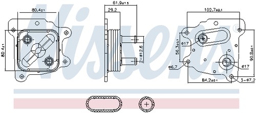 Nissens 91436 oil cooler - nissens-oe,