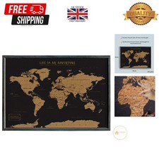 Push Pin World Map: Cork Board