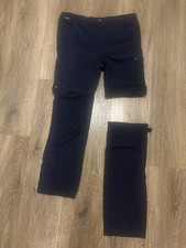 Navy blue regatta zip off trouser shorts age 11-12 Scouts