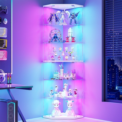 Tier corner glass display - 6-tier,