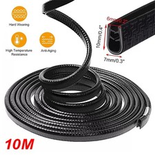 10M Car Door Boot Edge Protector Strip Trim U Shape Guard Seal Rubber Black