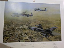 617 'Dambusters' Squadron Print- Signed by Airmen/Artist- Ltd Edition 760x596mm