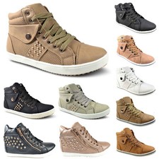 Ladies High Top Trainers Comfy