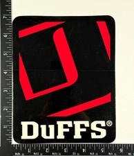 Duffs Shoes Footwear Red Black 00s original vintage NOS skateboard sticker decal