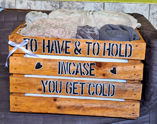 Rustic wooden storage crate - rustic,